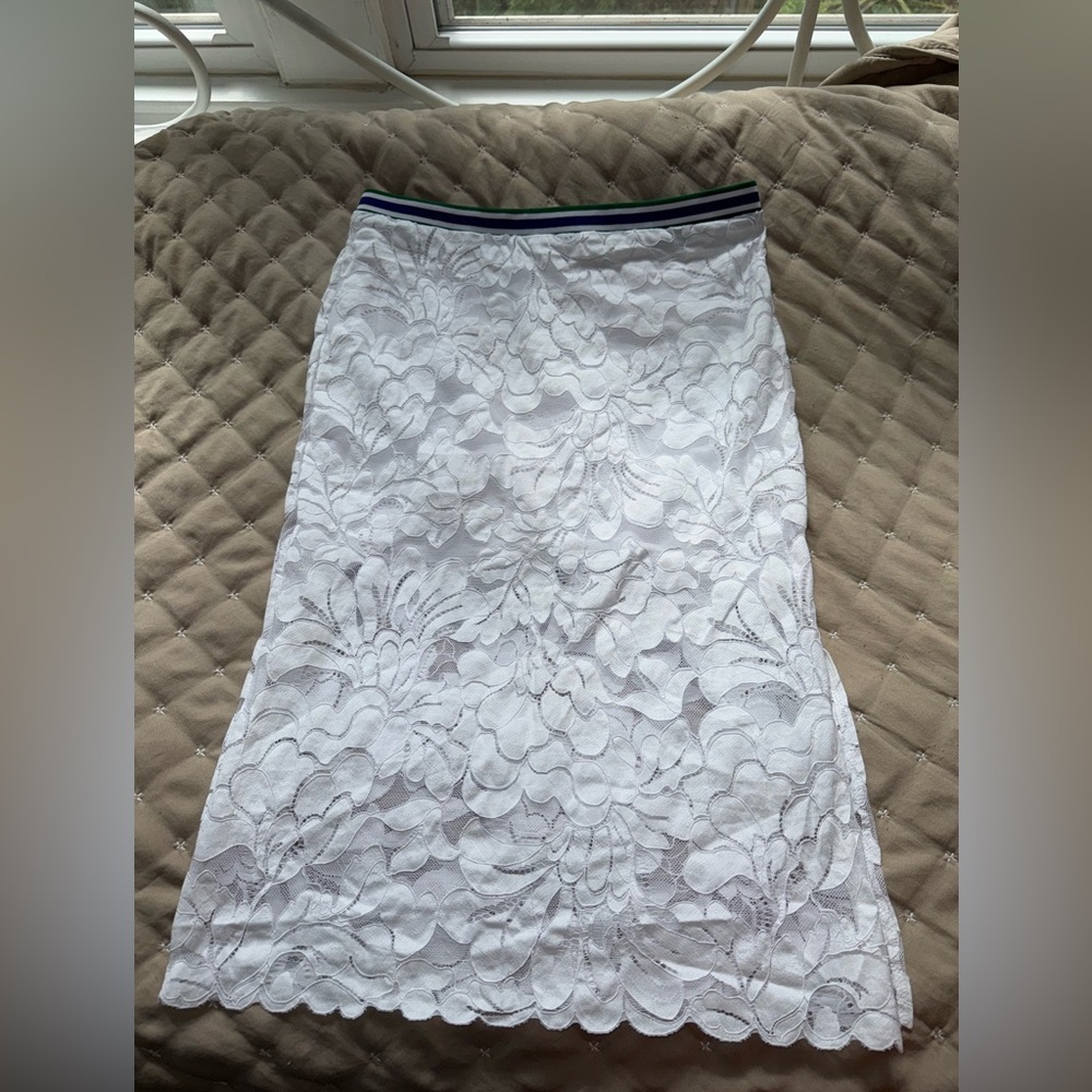 Maeve Green and White Apparel